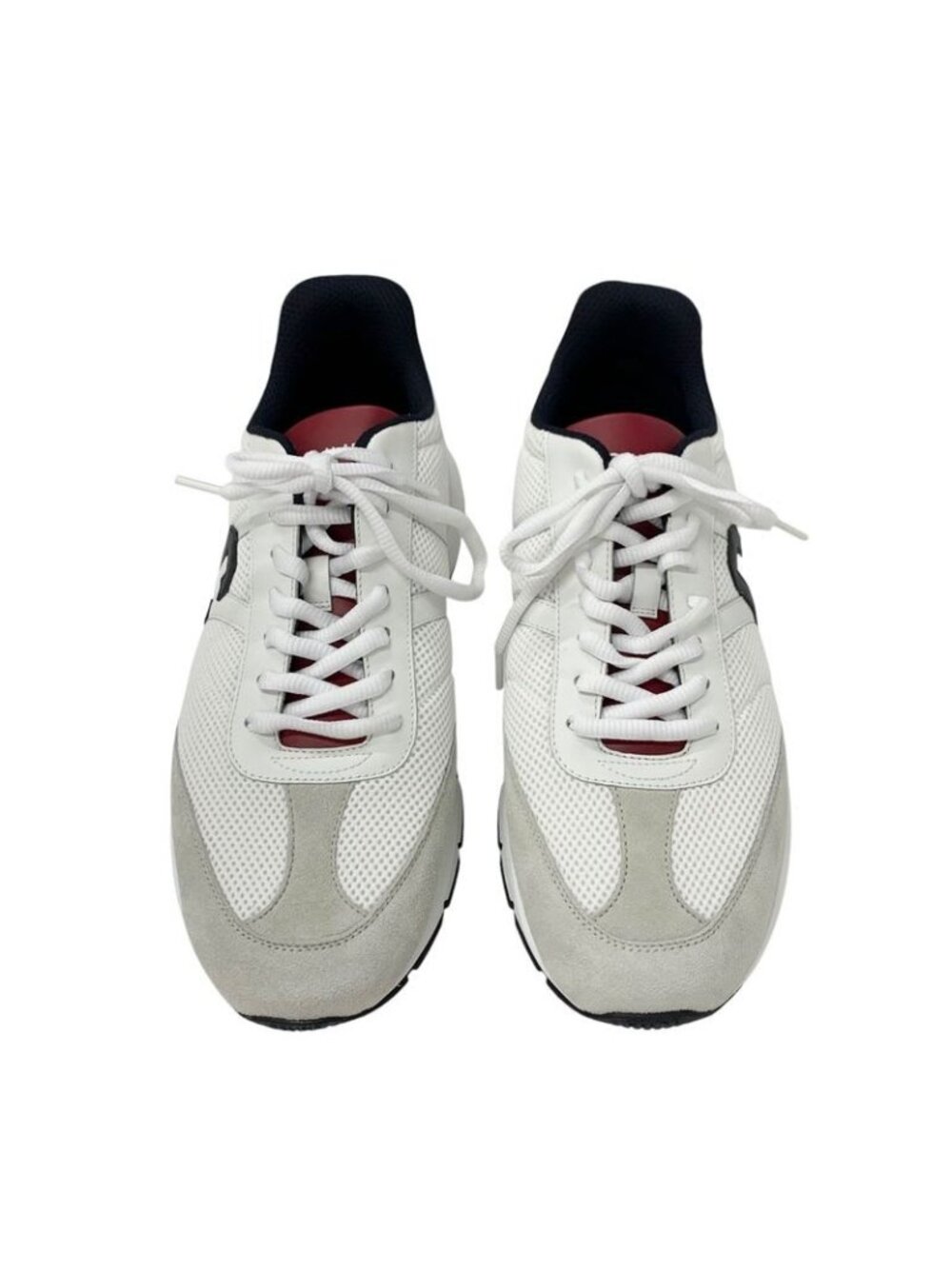 Celine Cr-02 Sneakers Shoes Mesh Leather Suede White Red Triomphe Logo - Picture 2 of 10